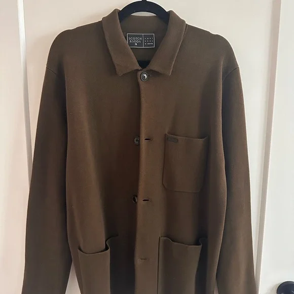 Scotch & Soda Men's Dark Brown Shirt Jacket - Picture 1 of 3